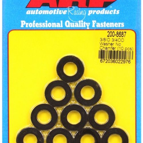 3/8″ ID WASHERS, NO CHAMFER   .750″ OD, .120″ THICK, 10-PK