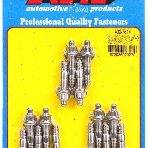 ARP 12PT V/COVER STUD SET(14PC)1/4 STUD SUIT CAST ALUM COVER