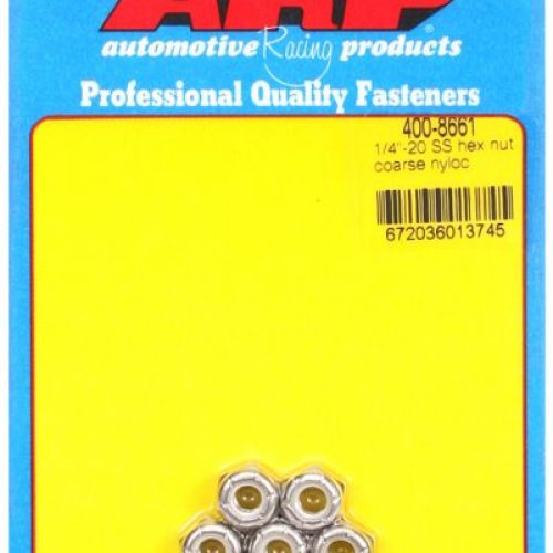 ARP STAINLESS NYLOC NUT 1/4-205 PER PACK