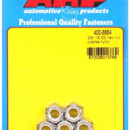 ARP STAINLESS NYLOC NUT 3/8-165 PER PACK