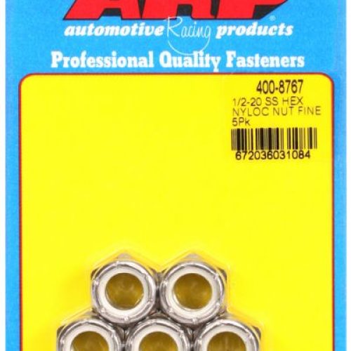 ARP STAINLESS NYLOC NUT 1/2-205 PER PACK