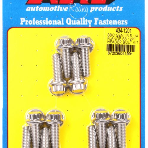 HEADER BOLT KIT – LS ENGINES  12-PT STAINLESS, M8 x 25mm UHL