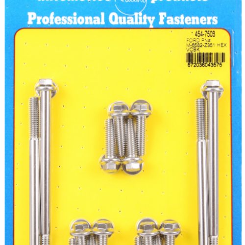 VALVE COVER BOLTS – SS HEX    FOR FORD RACING 351C COVERS