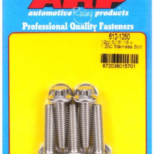 SS 12PT BOLTS 5/16″ UNC x 1.253/8″ WRENCH (5-PACK) 5/16-18