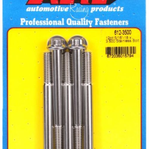 SS 12PT BOLTS 5/16″ UNC x 3.503/8″ WRENCH (5-PACK) 5/16-18