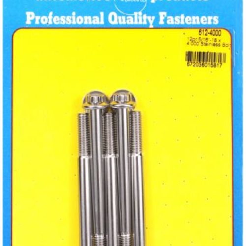 SS 12PT BOLTS 5/16″ UNC x 4.003/8″ WRENCH (5-PACK) 5/16-18
