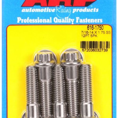 SS 12PT BOLTS 7/16″ UNC x 1.757/16″ WRENCH (5-PACK) 7/16-14