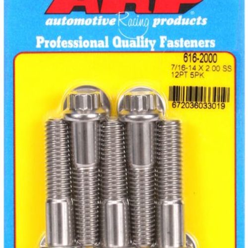 SS 12PT BOLTS 7/16″ UNC x 2.007/16″ WRENCH (5-PACK) 7/16-14