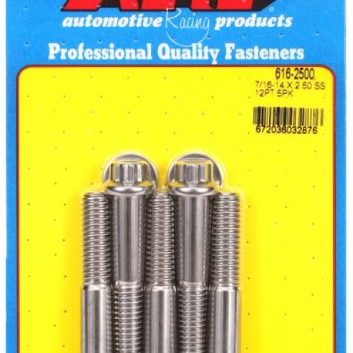 SS 12PT BOLTS 7/16″ UNC x 2.507/16″ WRENCH (5-PACK) 7/16-14