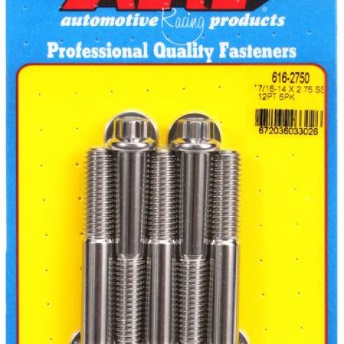 SS 12PT BOLTS 7/16″ UNC x 2.757/16″ WRENCH (5-PACK) 7/16-14