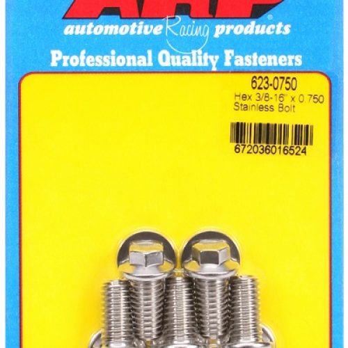 SS HEX BOLTS 3/8″ UNC x .750″ 3/8″ WRENCH (5-PACK) 3/8-16