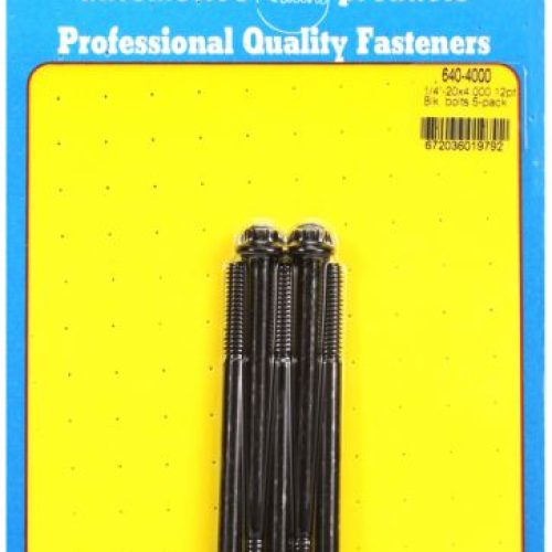 12PT BOLTS 1/4″ UNC x 4.00″   5/16″ WRENCH (5-PACK) 1/4-20