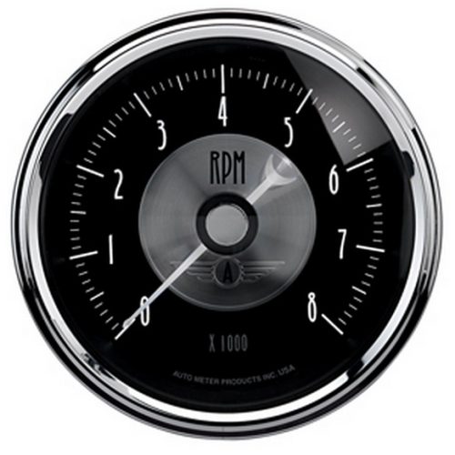 PRESTIGE SERIES BLACK 3-3/8 TACHOMETER 8000 RPM