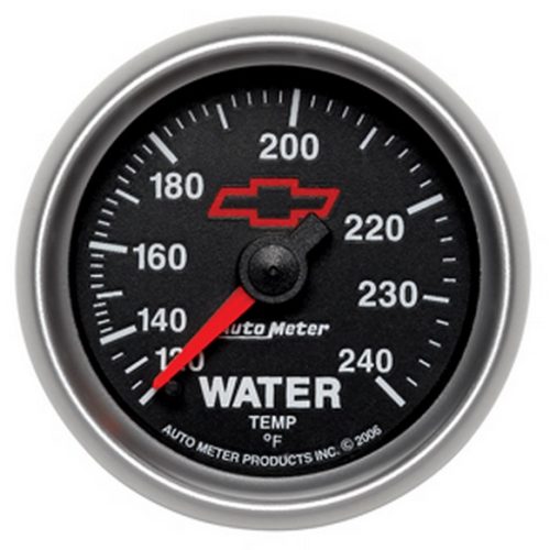 2-1/16″ MECH WATER 120-240F   BLACK FACE, GM CHEVY BOWTIE