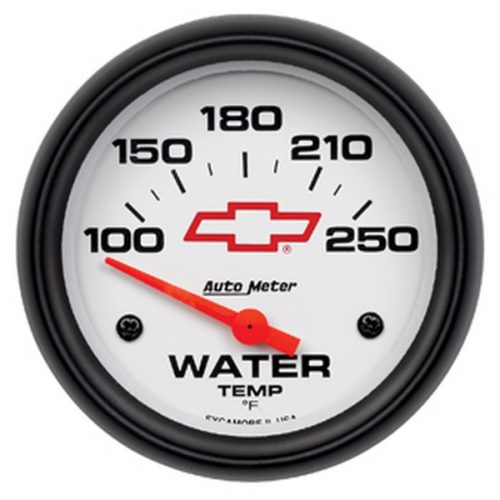 2-5/8″ FSE WATER 100-250degF  WHITE FACE, GM CHEVY BOWTIE