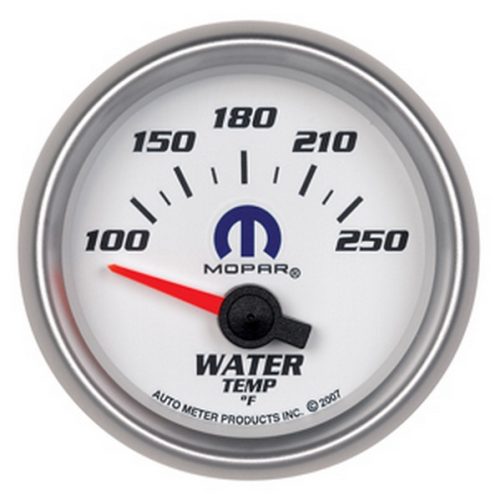 2-1/16″ ELECT WATER 100-250F  BLUE MOPAR LOGO, WHITE FACE