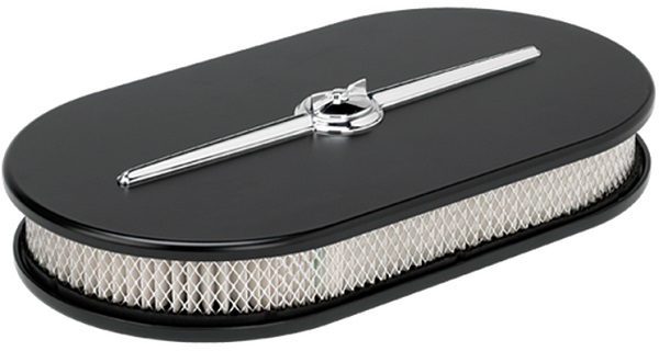 BILLET STREAMLINE LARGE OVAL BLACK AIR CLEANER