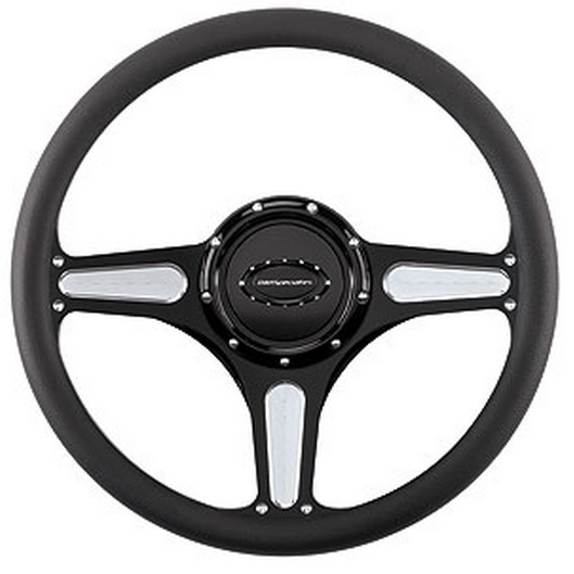 BILLET STEERING WHEEL 14" STREET LITE BLACK ANODIZED