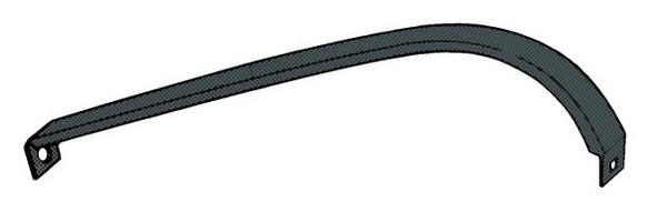 33-34 FORD FRONT FENDERSUPPORTSTEEL PAINTED BLACK EACH