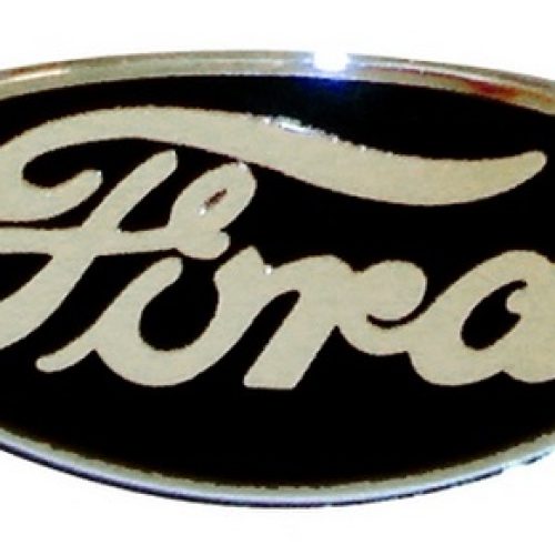 32 FORD GRILLE ORNAMENT EMBLEMBLACK -EA  SUIT BULLNOSE