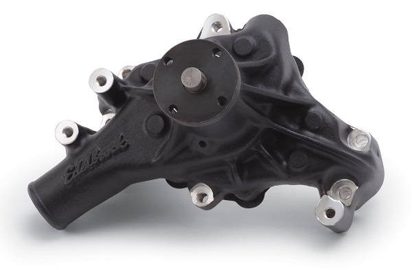 SB CHEV LONG BLACK ALLOY WATERPUMP HI PERF SBC