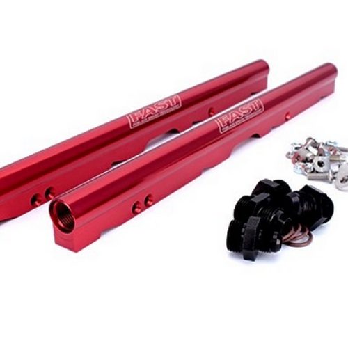 BILLET FUEL RAIL KIT, RED LS2 WITH LSX-R 102mm MANIFOLD