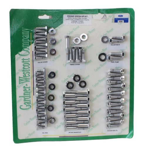 FORD ENGINE DRESS UP KITS     289-302W HEX CHROME PLATED