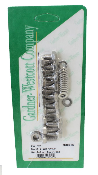 SB CHEV OIL PAN BOLT KIT S/STEEL HEX SBC