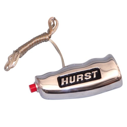 T-HANDLE HURST LOGO W/BUTTON  BRUSHED ALUM SAE & METRIC