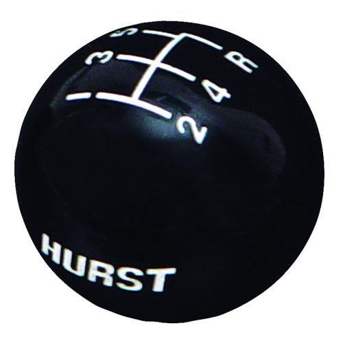 5 SPEED SHIFTER KNOB (3/8-16) BLACK WITH HURST LOGO