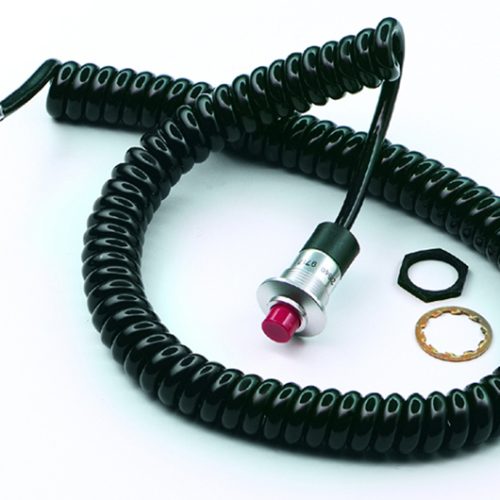 REMOTE BUTTON & SPIRAL CORD   NORMALLY OPEN WITH 6 CORD