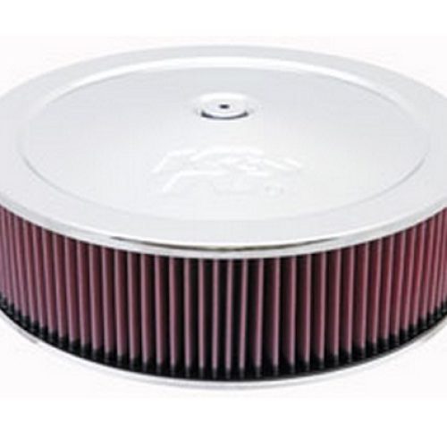 14 X 4 AIR FILTER ASSEMBLY 5-1/8 NECK,REC BASE,CHROME