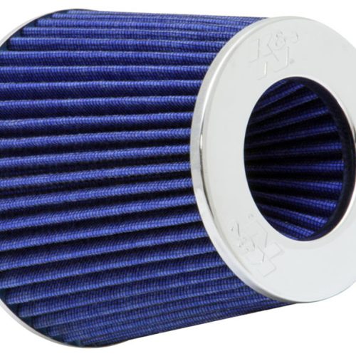 UNIVERSAL FLANGE AIR FILTER   INV. CHROME TOP, BLUE MEDIA