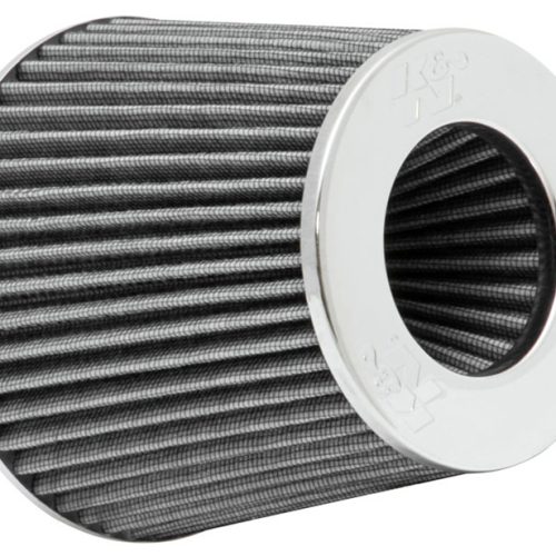 UNIVERSAL FLANGE AIR FILTER   INV. CHROME TOP, WHITE MEDIA