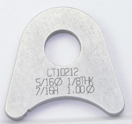 FLAT TABS, 5/16" HOLE, QTY 4 7/16" HT, 1" TUBE RADIUS