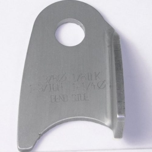 BENT TABS, 3/8″ HOLE, QTY 20  3/16″ HT, 1-1/4″ TUBE RADIUS