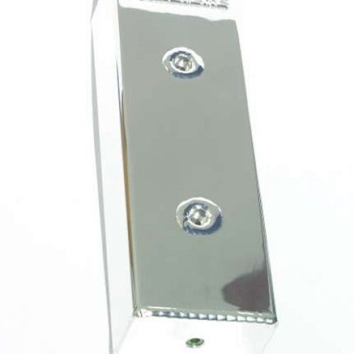 COOLANT RECOVERY TANK POLISHED1/8″NPT PORTS 10″H x 2″W x 3″D