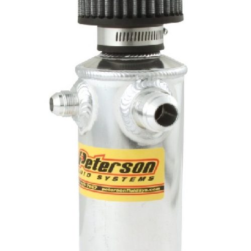 PETERSON REMOTE BREATHER CAN  3 ROUND -12AN & -8AN  & DRAIN