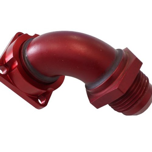 PETERSON LARGE 4 BOLT FLANGE  FITTING -12AN 90 DEGREE