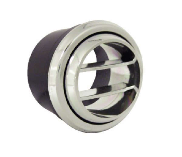 VINTAGE AIR ROUND CHROME DUCT DOUBLE VANE SUIT 2.5" HOSE