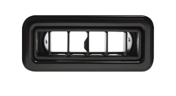 BLACK ANODIS STREAMLINE LOUVERRECT 1.75X4.875 BLK ALUM TRIM