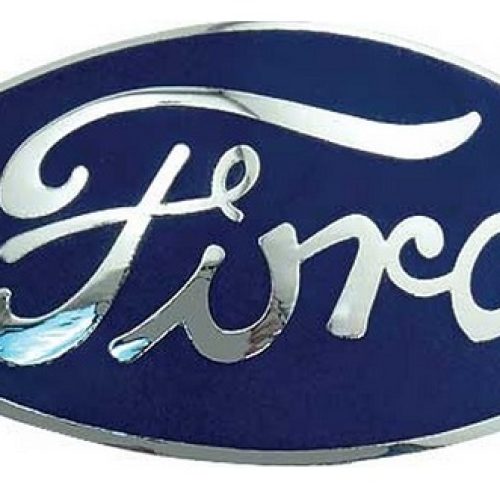 1934FORD RADIATOR GRILL EMBLEMINCL MOUNT HARDWARE-BLUE