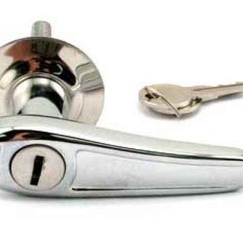 1928-31 TRUNK DECK LID HANDLE LOCKING*CHROME* INCL 2 KEYS