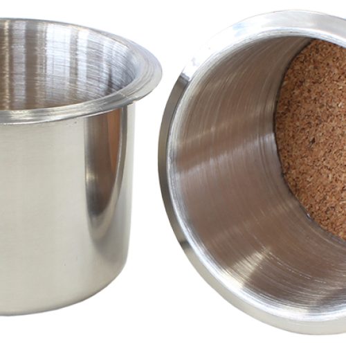 WATSONS STAINLESS CUP HOLDERS SMALL DROP IN STYLE ( PAIR )