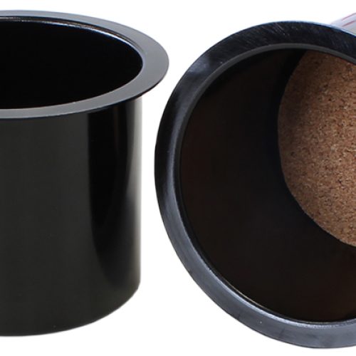 WATSONS BLACK ALUM CUP HOLDERS3.25″ DIA DROP IN STYLE(PAIR)