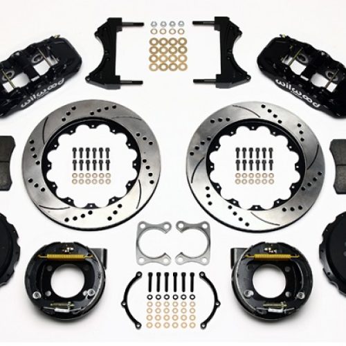 REAR PARK KIT BIG FORD EARLY 4 PISTON,14″DRILL ROTOR 2.36″