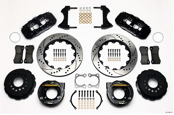 REAR PARK KIT BIG FORD EARLY 4 PISTON,14"DRILL ROTOR 2.36"