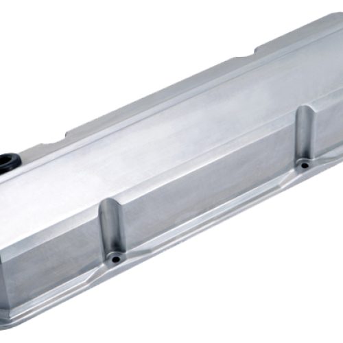 SLANT EDGE VALVE COVERS, SBC  POLISHED, PLAIN
