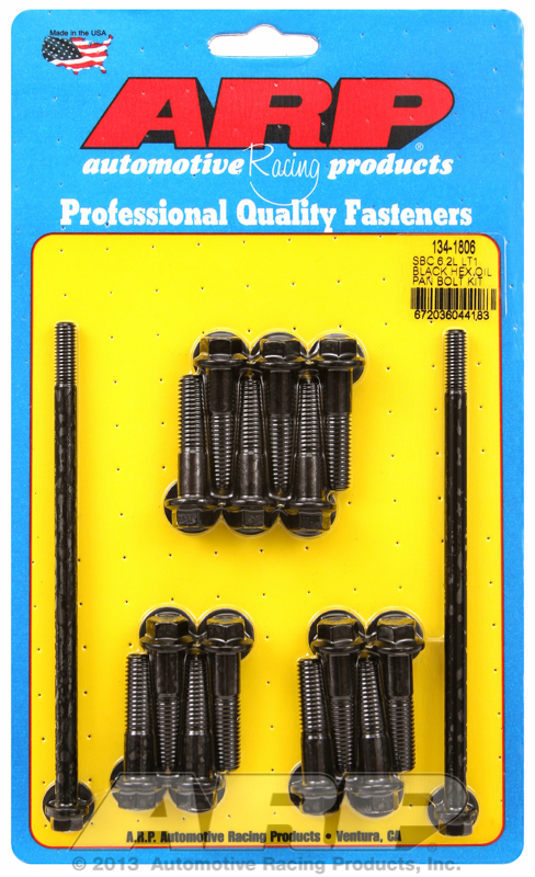 OIL PAN BOLTS, CHEV LT1 6.2L BLACK OXIDE, 12-POINT