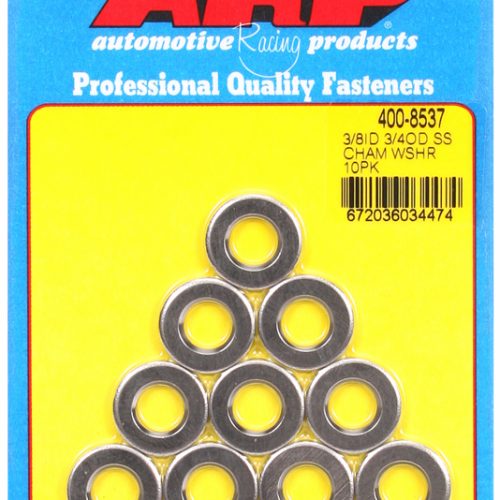 ARP SS WASHERS 3/8″ID (10-PK) 3/4 OD, .120″ THICK, CHAMFERED
